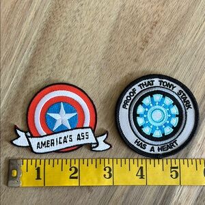 Captain America and Iron Man Patches